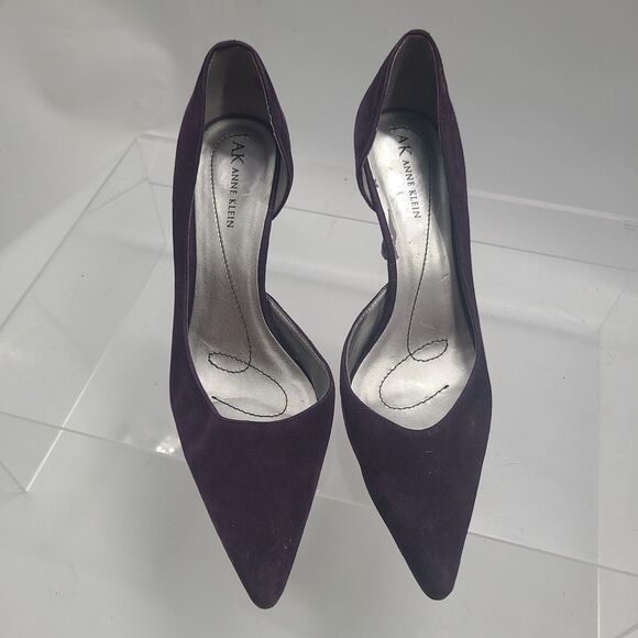 Anne Klein Shoes - Anne Klein Christa Womens Dark Purple Suede Stiletto Pumps US Sz 8M